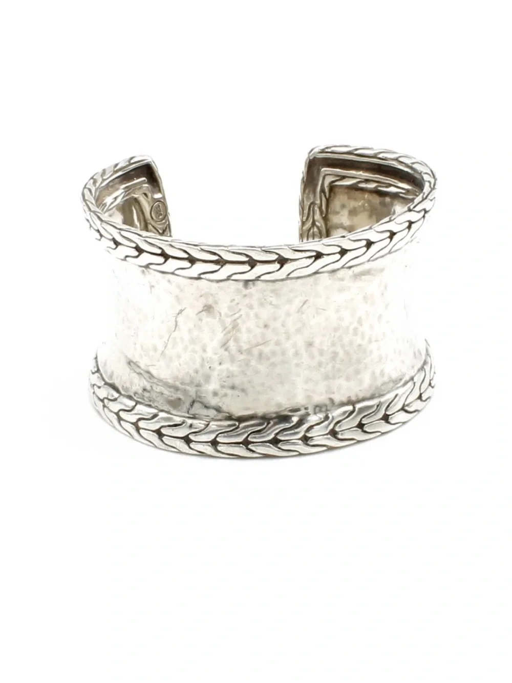 John Hardy Palu Macan Hammered Wide Cuff Bracelet